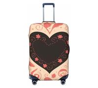 NONHAI Travel Luggage Cover Happy Valentine's Day card Suitcase Protector Elastic Washable Stretch Suitcase Protector Anti-Scratch Travel Suitcase Cover Fit 18-32 Inch Luggage, Black, M