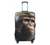 NONHAI Travel Luggage Cover Monkey Spandex Suitcase Protector Washable Baggage Covers Elastic Scratch-Resistant Luggage Cover Protector Fits 18-32 Inch Luggage, Black, Large