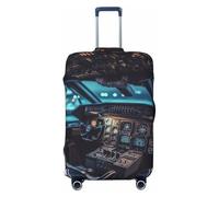 NONHAI Travel Luggage Cover Protector Airplane Cockpit1 (1)_çœ‹å›¾çŽ‹ Suitcase Cover Washable Elastic Suitcase Protector Anti-Scratch Suitcase Cover Fits 18-32 Inch Luggage, Black, Large