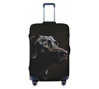 NONHAI Travel Luggage Cover Protector Black Labrador Suitcase Cover Washable Elastic Suitcase Protector Anti-Scratch Suitcase Cover Fits 18-32 Inch Luggage, Black, Small