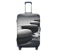 NONHAI Travel Luggage Cover Protector Grey Zen Stones Picture Suitcase Cover Washable Elastic Suitcase Protector Anti-Scratch Suitcase Cover Fits 18-32 Inch Luggage