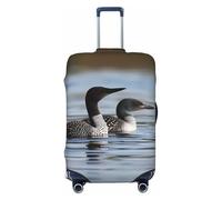 NONHAI Travel Luggage Cover Protector Loon Birds Suitcase Cover Washable Elastic Suitcase Protector Anti-Scratch Suitcase Cover Fits 18-32 Inch Luggage, Black, Large