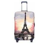NONHAI Travel Luggage Cover Protector Oil Painting Paris Eiffel Tower Suitcase Cover Washable Elastic Suitcase Protector Anti-Scratch Suitcase Cover Fits 18-32 Inch Luggage