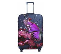 NONHAI Travel Luggage Cover Protector Purple plum butterfly Suitcase Cover Washable Elastic Suitcase Protector Anti-Scratch Suitcase Cover Fits 18-32 Inch Luggage