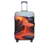 NONHAI Travel Luggage Cover Protector Red Hot Lava from Kilauea Volcano Suitcase Cover Washable Elastic Suitcase Protector Anti-Scratch Suitcase Cover Fits 18-32 Inch Luggage
