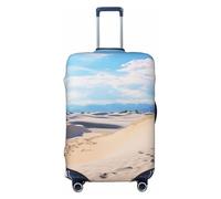 NONHAI Travel Luggage Cover Protector Romantic White Sand Landscape Suitcase Cover Washable Elastic Suitcase Protector Anti-Scratch Suitcase Cover Fits 18-32 Inch Luggage
