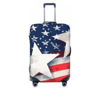 NONHAI Travel Luggage Cover Stars and american flag Suitcase Protector Elastic Washable Stretch Suitcase Protector Anti-Scratch Travel Suitcase Cover Fit 18-32 Inch Luggage, Black, S