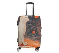 NONHAI Travel Luggage Cover Suitcase Protector Cats And Planets Elastic Washable Stretch Suitcase Protector Anti-Scratch Travel Suitcase Cover Fit 18-32 Inch Luggage, style-7, S