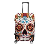NONHAI Travel Luggage Cover Suitcase Protector Colorful Sugar Skull Elastic Washable Stretch Suitcase Protector Anti-Scratch Travel Suitcase Cover Fit 18-32 Inch Luggage, Color-1, M