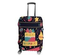 NONHAI Travel Luggage Cover Suitcase Protector Happy Birthday Images Elastic Washable Stretch Suitcase Protector Anti-Scratch Travel Suitcase Cover Fit 18-32 Inch Luggage, Color-4, M