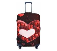 NONHAI Travel Luggage Cover Valentine's Day in the Heart Suitcase Protector Elastic Washable Stretch Suitcase Protector Anti-Scratch Travel Suitcase Cover Fit 18-32 Inch Luggage, Black, L