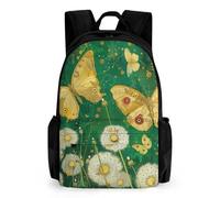 NONHAI Yellow Butterfly Pattern Travel Backpack for Women Men Carry On Backpack Lightweight 15.6inch Laptop Backpack