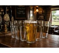 Noniq Pint Beer Glasses - 570ml - Clear - Pack of 6