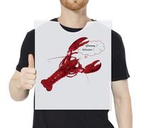 Nonley 50 Pack Crab Bibs for Adults, Disposable Lobster Bibs, 23" Plastic Funny Bib for Crab Feast Crawfish Seafood Boil Party