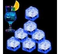 Nonley LED Ice Cubes Blue, 12 PCS Glow in The Dark, Waterproof, Liquid Activated, Perfect for Parties & Decor