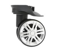 NonMiFyR 2 Pieces Luggage Replacement Wheels Suitcase Roller Trolley Swivel Casters Mute Luggage Accessories Universal Rollers PVC Suitable