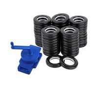 NonMiFyR 5 Rotary Curtain Hole Punch Kit, Curtain Eyelet Tool, Eyelet Rings, Hole Cutter, Hand Eyelet Setter Accessories Made of PP for Textiles, Curtains for, Black