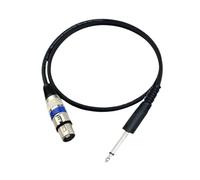 NonMiFyR 6.35 Mm Jack to XLR Cable, 2 Meter Stereo Guitar Cable for Stereo Systems