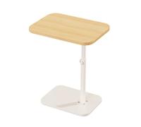 NonMiFyR Adjustable Height Lectern Versatile Speaker Stand with Compact Tabletop Design Secure Tightening Knob Stable Support Column Low Profile Base Suitable, White Wood