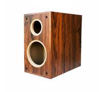 NonMiFyR Audio Cabinet Wooden Enclosure Bass Vented System Woofer Tweeter Arrangement Acoustic Suitable for Everyday Listening Study Room Bedroom Workshop, Sour Jujube Wood Grain