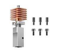 NonMiFyR Bimetal Hotend Throat Upgrade Kit, Convenient And Easy to Install, Practical Heating Block Kit, 3D Printer Parts for