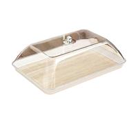 NonMiFyR Cake Stand with Transparent Serving Dome, Rectangular Dessert Tray, Multifunctional Serving Plate And Cake Stand, Multi, S