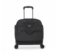 NonMiFyR Carry On Luggage Rolling Suitcase Trolley Bag Travel Bag Luggage Water Resistant Oxford Material Suitable for Business Commuting Short Trips Daily Use Boarding, Black, Obsidian Black