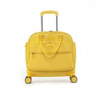 NonMiFyR Carry On Luggage Rolling Suitcase Trolley Bag Travel Bag Luggage Water Resistant Oxford Material Suitable for Business Commuting Short Trips Daily Use Boarding, Yellow, Yellow
