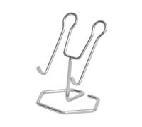 NonMiFyR Cell Phone Holder Display Stable Portable, Compact Iron Wire Cellphone Mount Phone Stand for Kitchen, Bedroom Desk Lazy Home, Silver