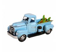 NonMiFyR Desktop Decoration Lightweight Vintage Pickup Truck Decorative Model Sturdy Iron Vehicle Model for Photo Prop, Blue