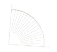 NonMiFyR Floating Shelf Bracket Hanging Shelf Wall Mount Metal Fan Modern Design Suitable for Kitchen Bathroom Study Cellar, White