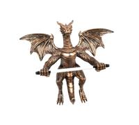 NonMiFyR Medieval Dragon Wall Mount Toilet Paper Holder Sculpture Space Saving Versatile Home Accessory Decorative, Style A