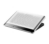 NonMiFyR Notebook Cooling Pad with Six Fans Aluminum Alloy Laptop Cooling Stand Adjustable Height for Home Office Study Desk Suitable for Daily Work and Extended Use, Silver