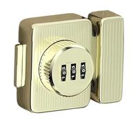 NonMiFyR Password Rotary Hasp Lock Rotary Code Locking System Combination Lock for Storage Furniture Exterior Door and Cupboard Alloy, Gold