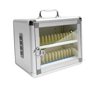 NonMiFyR Phone Storage Cabinet, Pocket Diagram, Transparent Door, Portable Mobile Phone Storage Box for Office Dormitory, 24 Slots