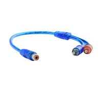NonMiFyR RCA Audio Cable, RCA Splitter Cable, Adapter, Speaker Splitter, Y Adapter, 30 Cm, Connecting Cable for Car Stereo Audio System, 1 Female to 2 Male