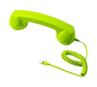 NonMiFyR Retro Telephone Handset, Wired Mobile Phone Receiver, Fashionable Telephone with Volume Control for Video Conferencing, Green