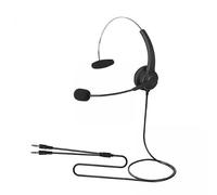NonMiFyR Single-Ear Telephone Headset with Noise Cancellation for Call Center And Switchboard Services, And Foam Cushion, 2 Pcs