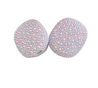 NonMiFyR Soft TPU Headphone Cover With Handmade Beads For Over Ear Headphones Decorative Earphone Case Featuring Pearl Style Pastel Decor Suitable For Young Women Daily Use