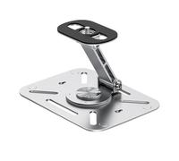NonMiFyR Stand, Desktop And Ceiling Mount, Foldable Angle Adjustment, 1/4-inch Screw Size, Holder for Home Theater And Office, Silver