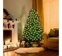NONMON 4ft Artificial Christmas Xmas Tree 300 Green Tips with 1pcs String Light Metal Stand for Festival Seasonal Holiday Indoor Outdoor Home Office Decorations - 120cm