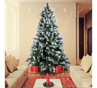 NONMON 5ft/1.5m Snow Flocked Artificial Christmas Tree Pine Cone | Xmas Tree Snowy Effect with 480 Realistic Branches Tips, Metal Stand Easy Assembly Indoor Home Outdoor Holiday Decoration