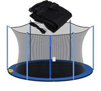 NONMON Trampoline Net Replacement for Straight 6 Pole, 12ft Trampoline Net Round Frame Safety Enclosure Net UV-Resistant Weather-Resistant Breathable Durable Net with Adjustable Straps(Net Only)