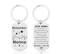 Nonna Gifts for Grandma Birthday Gifts for Nonna Double Sided Keychain Gifts for Nana Mothers Day Gift for Nonna Mimi Grandma Keyring Gifts for Grandmother Nanny I Love You Gifts for Nonna Gigi