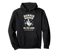 Nonnie Goose On the Loose Cute Funny Retro Pullover Hoodie