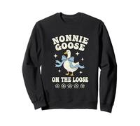 Nonnie Goose On the Loose Cute Funny Retro Sweatshirt