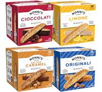 Nonni's Italian Biscotti Tub Variety Pack - 4 Assorted Flavors - Snack for Adults & Kids - Biscotti Cookie Variety Pack - Italian Cookie Assortment - Biscotti Individually Wrapped Cookies - Kosher