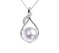 NONNYL Freshwater Cultured Pearl Necklace Gift for Wife, Wedding, Birthday, Anniversary, Mother, Girlfriend, Mother's Day, Valentine's Day, Christmas, 18K Gold Plated Sterling Silver Pearl
