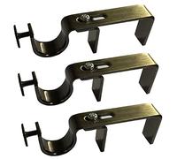 NoNo Bracket - Outside Mounted Blinds Curtain Rod Bracket Attachment (Brass Set of 3)