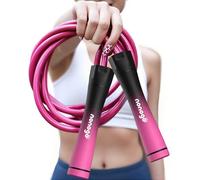 nonogo 1LB Weighted Jump Rope for Women - Adjustable 10mm Heavy PVC Skipping Rope for Fitness, Ideal for High-Intensity Training, MMA, Boxing, CrossFit, Weight-loss Workouts